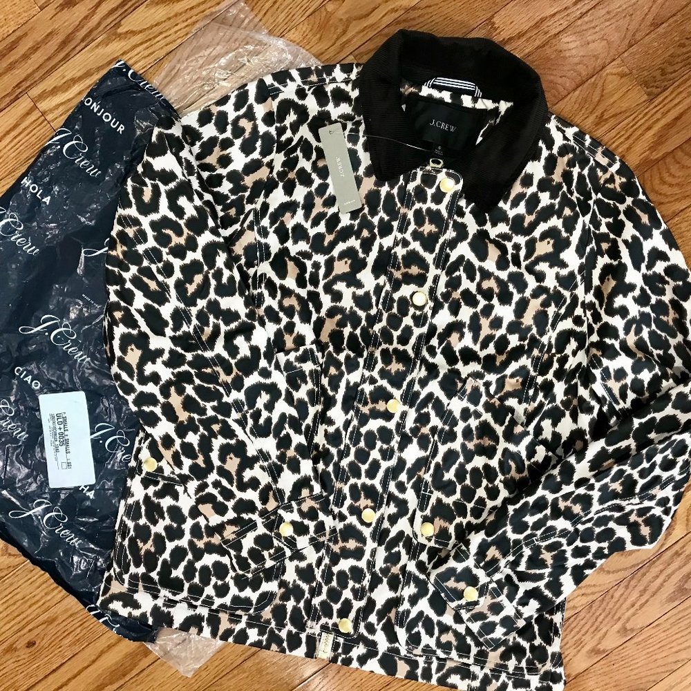 🆕️ J Crew Barn Jacket in Leopard SMALL NWT